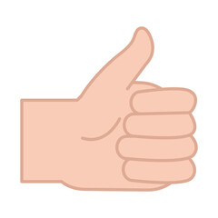 sign language hand gesture indicating approval, line and fill icon