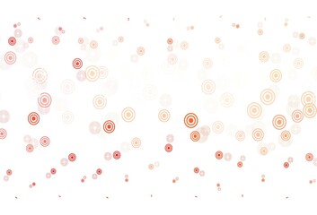Light Red vector background with bubbles.
