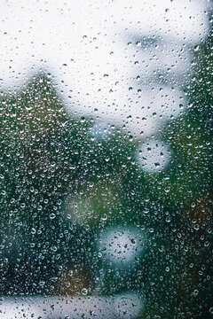Rain drops on window
