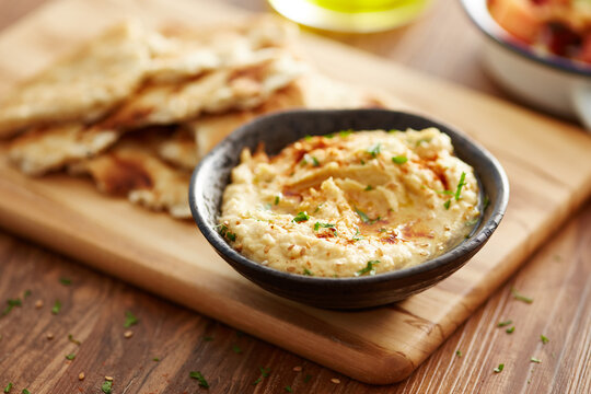 Homemade hummus