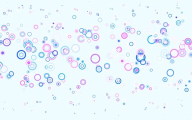 Light Pink, Blue vector template with circles.