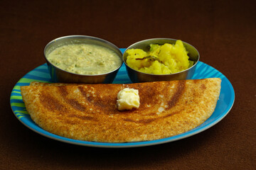 Indian special dosa with butter for healthy homemade breakfast