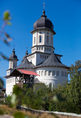 Fototapeta na wymiar View of orthodox church in village Bogdanesti, Romania