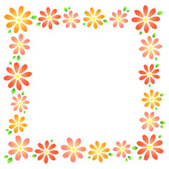 花のフレーム　四角