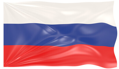 3d Illustration of a Waving Flag of Russia