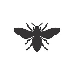 Bee icon silhouette vector illustration
