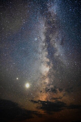 Milky Way galaxy photo during night