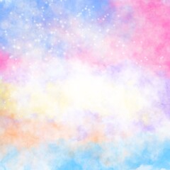 Watercolor paint like gradient background pastel ombre style. Iridescent template for brochure, banner, wallpaper, mobile screen. Neon hologram theme	