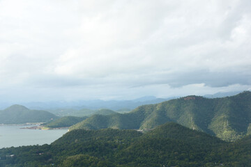 Fototapeta na wymiar Mountainview at Kanchanaburi Province, Thailand