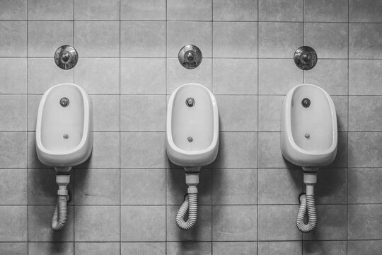 three,public toilets, urinals,suburb,medical care,infection