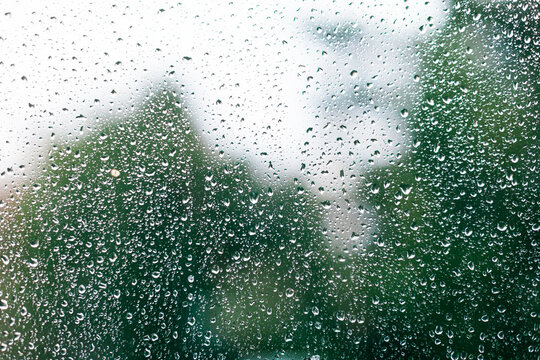 Rain drops on window