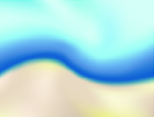 Blurred Abstract Nature Background - Contemporary Spring Holiday Concept - Green Mountain Backdrop with Blue Sky and Sun Light Effect - Modern Design.