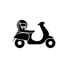 Motorcycle delivery icon, vector illustration. Design template vector