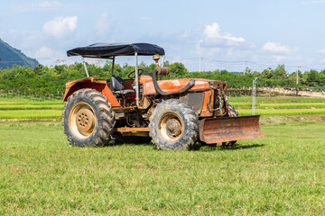 Tractor in farmland