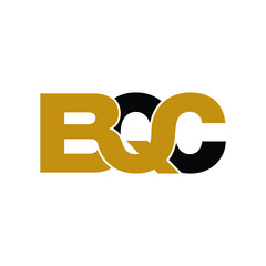 BQC letter monogram logo design vector