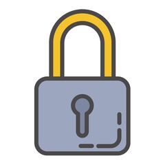 Lock vector icon for computer and mobile phone apps