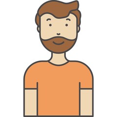 Hipster man vector icon for computer and mobile phone apps