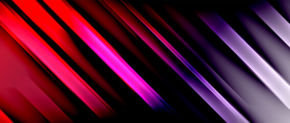 Obraz na płótnie Canvas Bright gradient neon lines abstract background