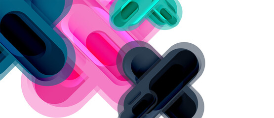 Modern vector glass cross shape abstract technology background for cover, placard, poster, banner or flyer