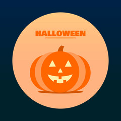 Happy Halloween. Pumpkin character. Cartoon cute style pumpkin. Illustration vector.