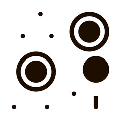 Searching Pathogen Element Vector Icon. Pathogen Bacteria And Germ Magnifier Searching Pictogram. Chemical Medical Microbe Type Infection Microorganism Contour Monochrome Illustration