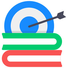 
Educational target vector, study goal in flat style 
