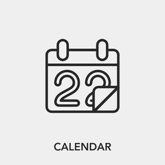 calendar icon vector sign symbol