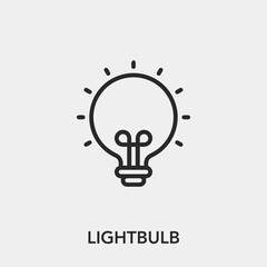Fototapeta na wymiar lightbulb icon vector sign symbol