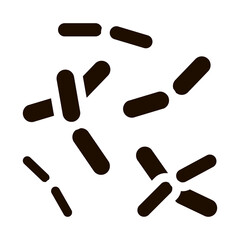 Biology Micro Bacteria Vector Sign Icon. Unhealthy Organism Bacteria Pandemic Pictogram. Chemical Microbe Type Infection Microorganism Bacteriology Contour Monochrome Illustration