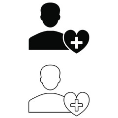 Recovered icon vector set. hospital illustration sign collection. Health symbol.