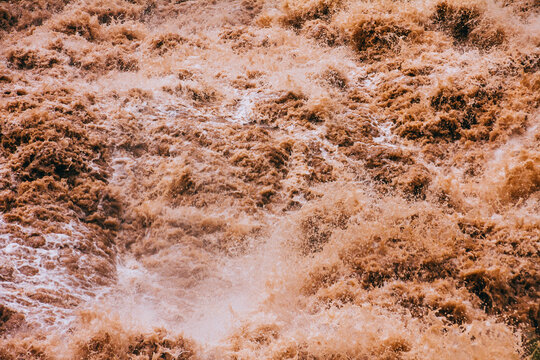 Raging waters on a turbulent river