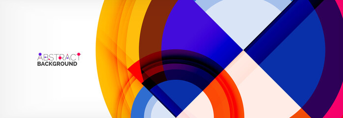 Obraz premium Round shapes, triangles and circles. Modern abstract background