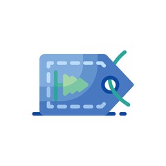 christmas tag icon in flat style. vector illustration for graphic design, website, UI isolated on white background. EPS 10