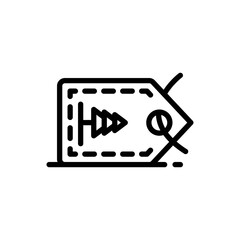 christmas tag icon in line style. vector illustration for graphic design, website, UI isolated on white background. EPS 10