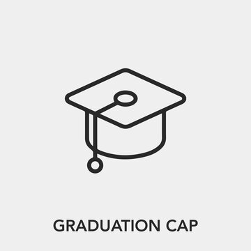 graduation cap icon vector sign symbol