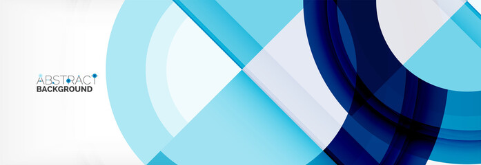 Obraz premium Round shapes, triangles and circles. Modern abstract background