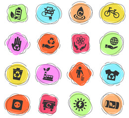 alternative energy icon set