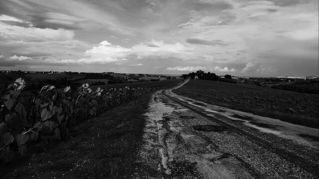 timelapse nuvole 4K  black and white