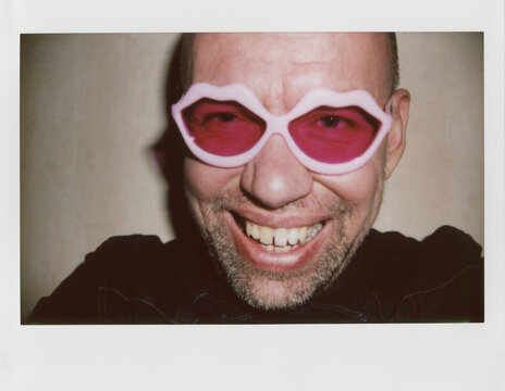 happy man on the party