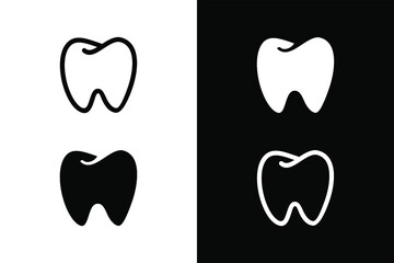 Obraz premium Dental in black and white for design concept. Very suitable in various business purposes, also for icon, logo symbol and many more.