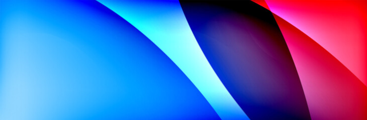 Fluid gradient neon color waves, vector abstract background