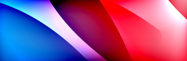 Fluid gradient neon color waves, vector abstract background