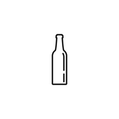 beer or ale line bottle. Bar, pub, brew symbol. Alcohol, drinks shop, stor, menu item icon