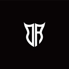 Initial O A letter with unique shield style logo template vector