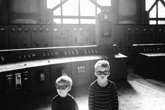 Kids in black.