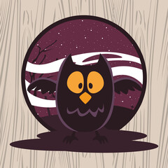 halloween owl bird isolated icon