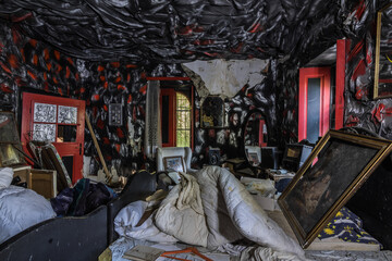 dark bedroom from a hunter in the forest