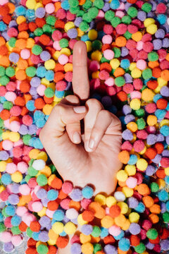 Female Hand Showing Middle Finger