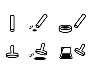 Fototapete 印鑑やスタンプのアイコンのセット イラスト 判子 スタンプ 実印 押印 認印 承認 許可 マーク Yugoro Fototapete 印鑑やスタンプのアイコンのセット イラスト 判子 スタンプ 実印 押印 認印 承認 許可 マーク Yugoro