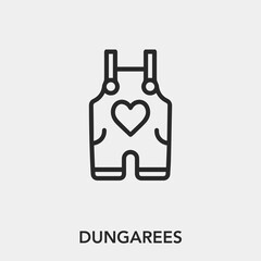 dungarees icon vector sign symbol